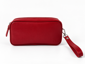 Red Leather Wrist Strap Bag- No. 03