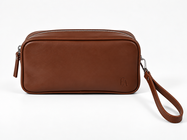 Brown Leather Wrist Strap Bag- No. 03