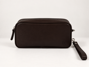 Dark Brown Leather Wrist Strap Bag- No. 03