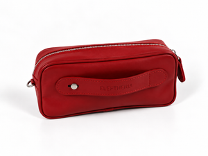 Red Leather Wrist Strap Bag- No. 03