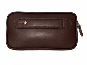 Handheld Bag in Dark Brown Leather- No1