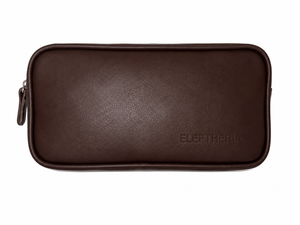 Handheld Bag in Dark Brown Leather- No1