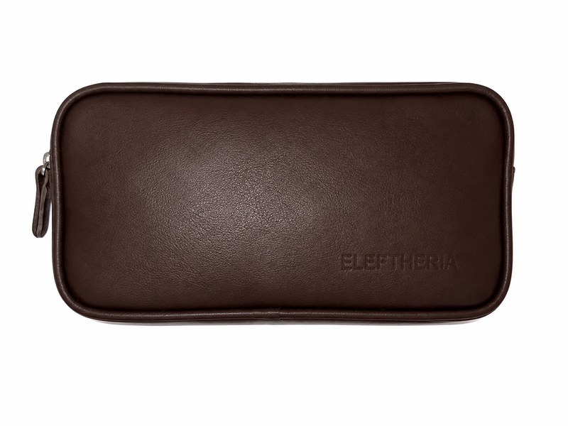 Handheld Bag in Dark Brown Leather- No1