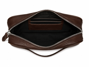 Handheld Bag in Dark Brown Leather- No1