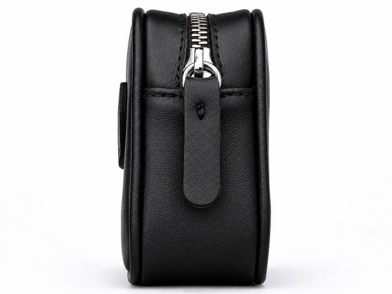 Handheld Bag in Black Leather- No1