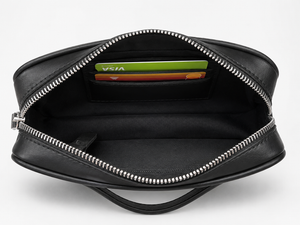 Handheld Bag in Black Leather- No1
